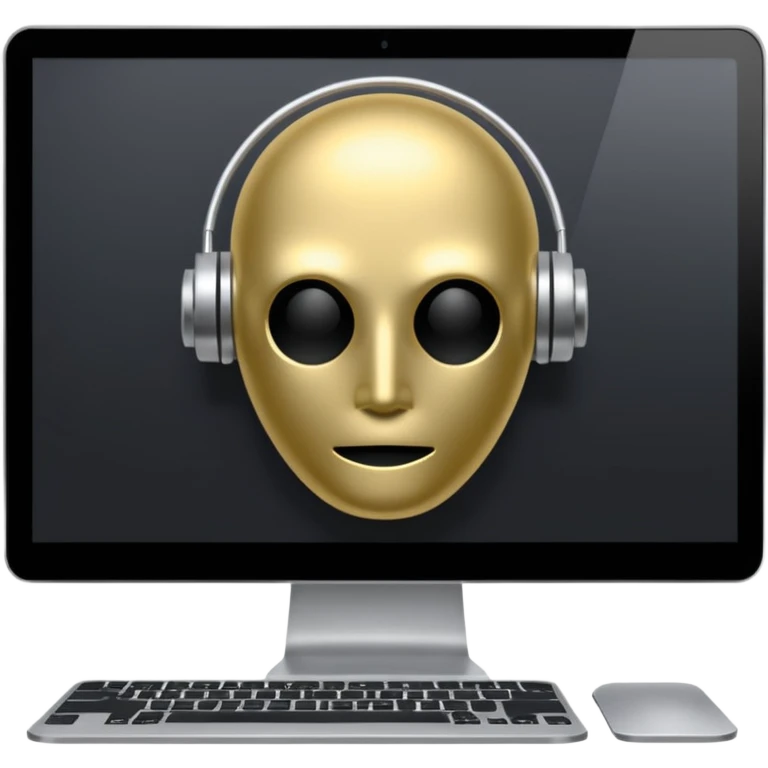 AI webflow on a computer - really complicated, no faces emoji