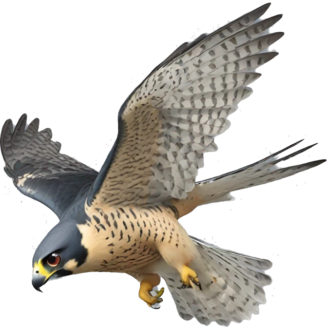 peregrine falcon flying emoji