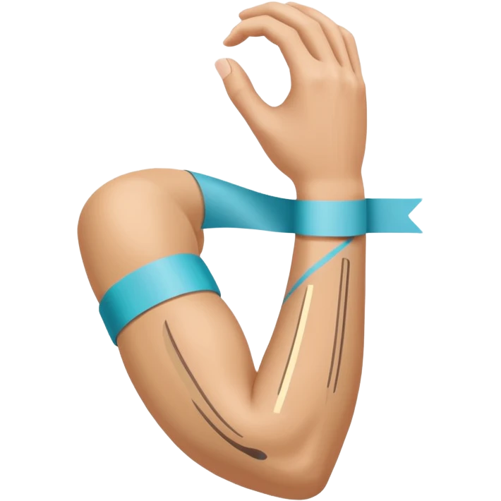 arm with kinesio tape (physiotherapy)  emoji