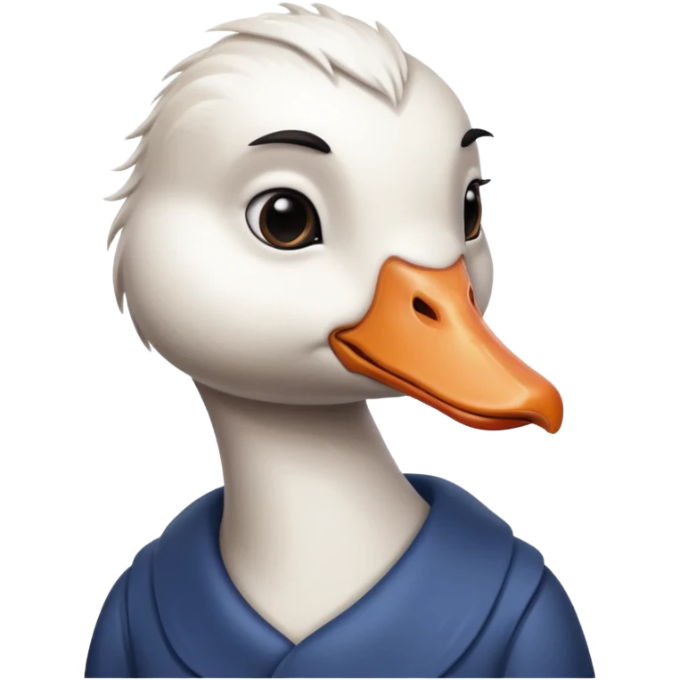 goose portrait with emo bangs emoji