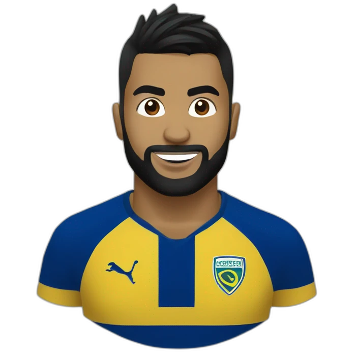 Gabigol comemorando emoji