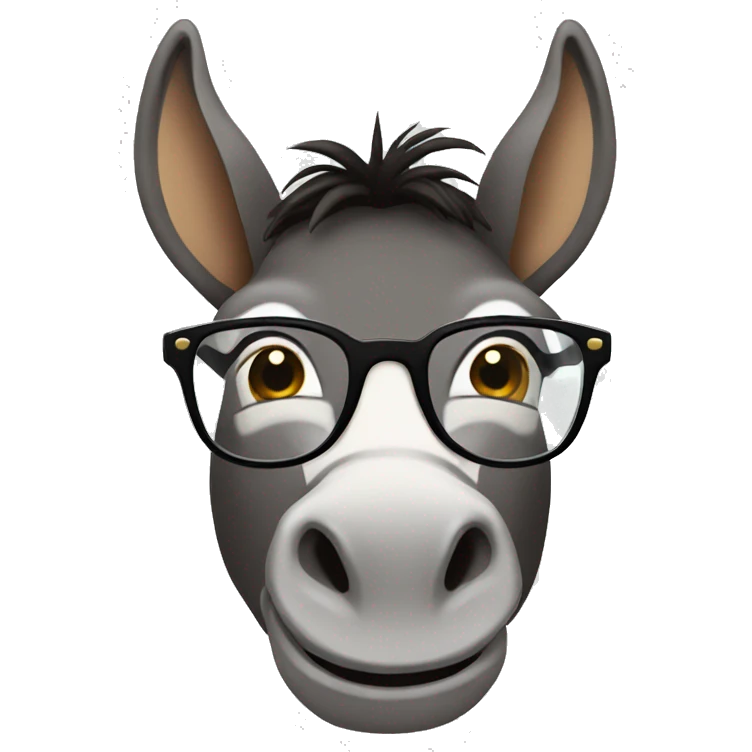 Donkey wearing glasses   emoji