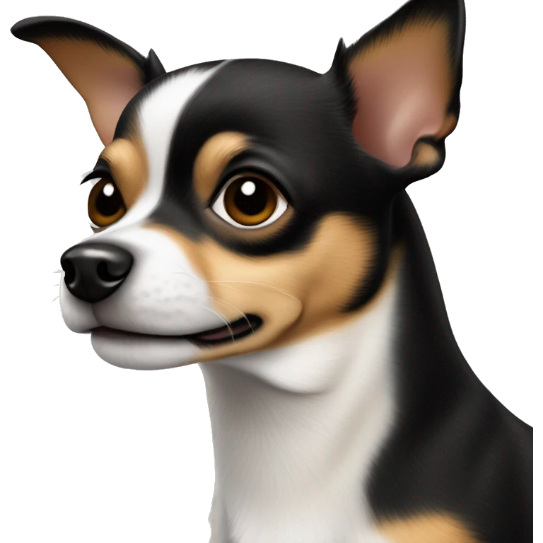 Chihuahua jack russel dog, black & tan emoji