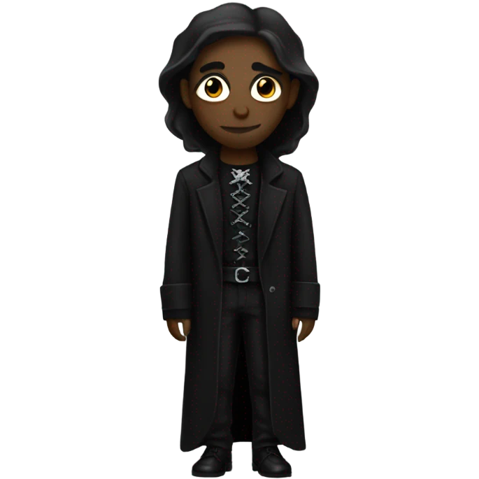 Create a black coffin goth emoji