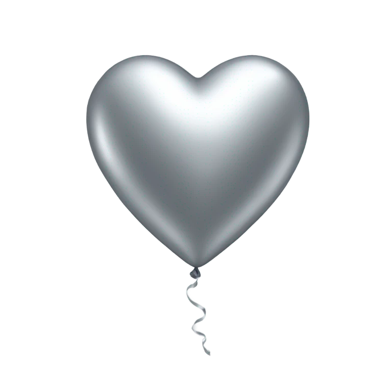 balloon silver heart emoji