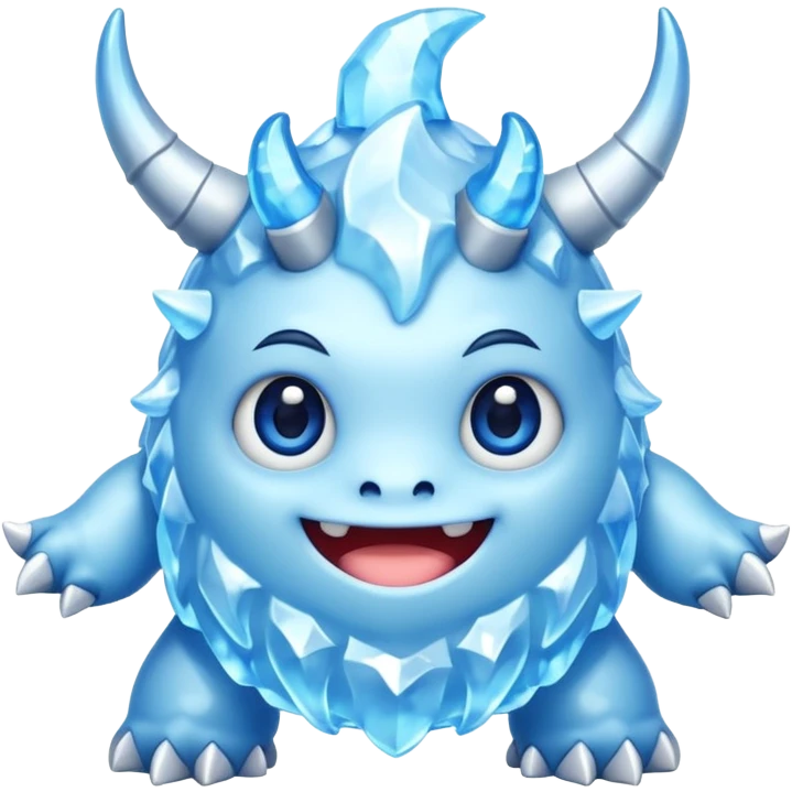 a cute chibi ice monster emoji