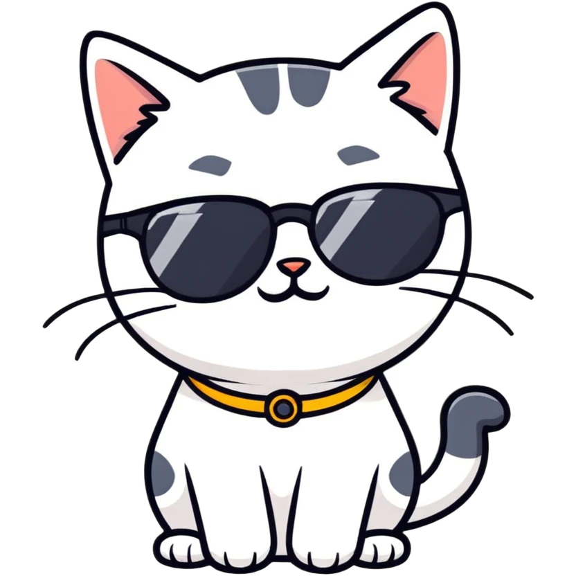 Cat with sunglasses emoji