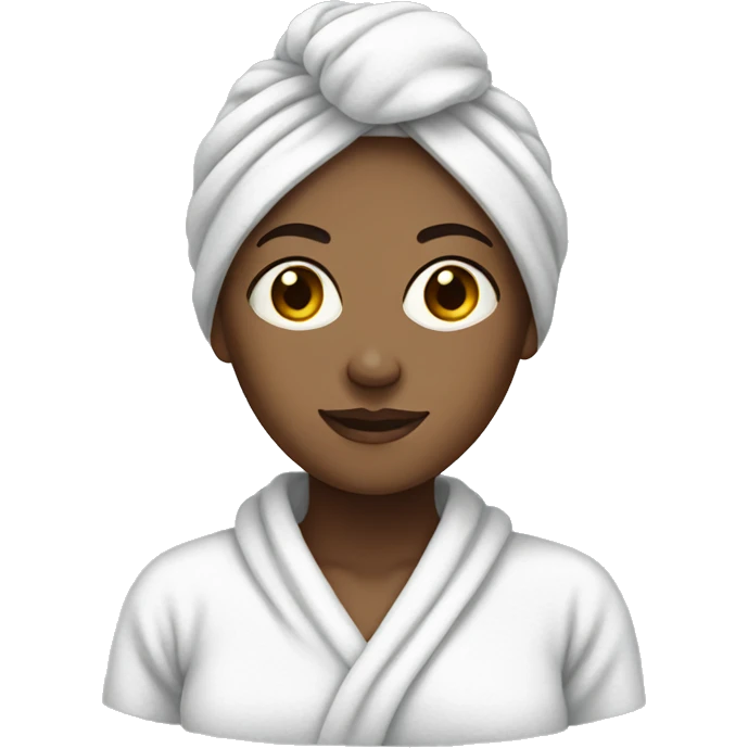 White Woman in towel emoji