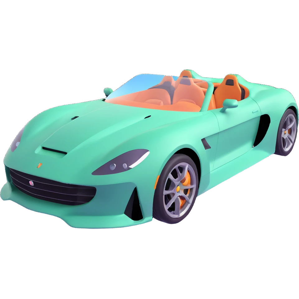 luxury sports car with a transparent layer being unrolled or placed over the hood, elegant and high-end emoji