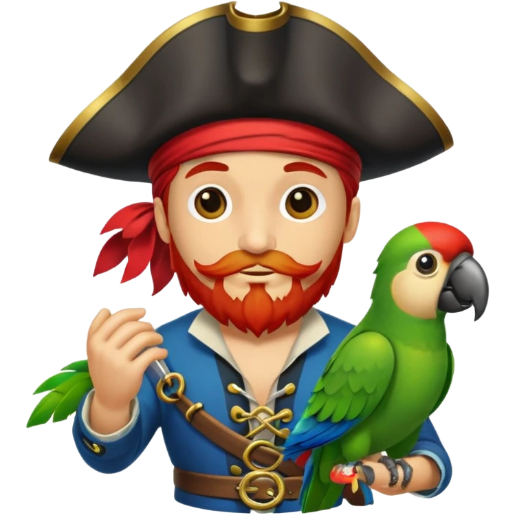 pirate and parrot emoji
