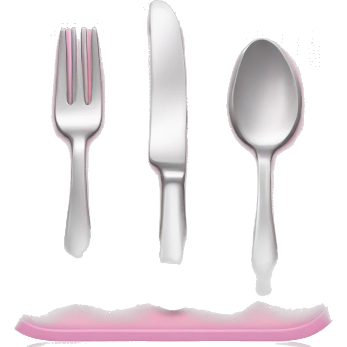 Light pink silverware  emoji