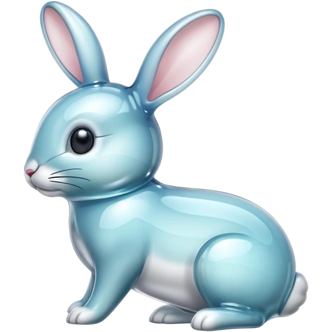 bunny made of glass emoji