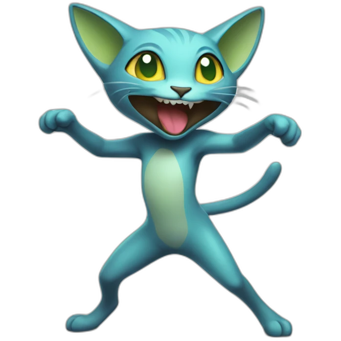 dancing-bicolor-cat-alien-pokemon emoji