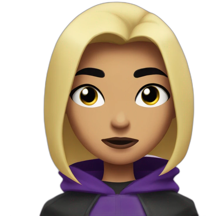 Teen titans go Raven unhooded emoji
