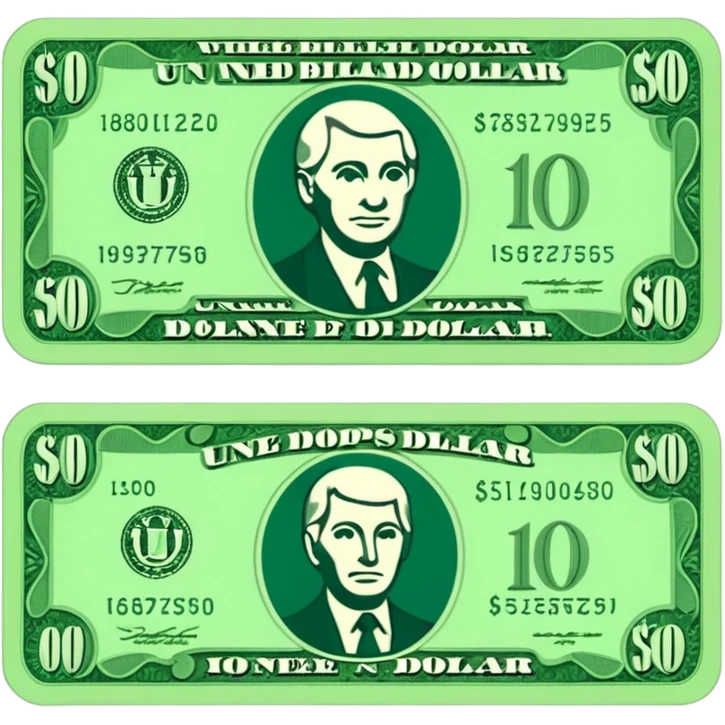 quiero un billete de dolar emoji