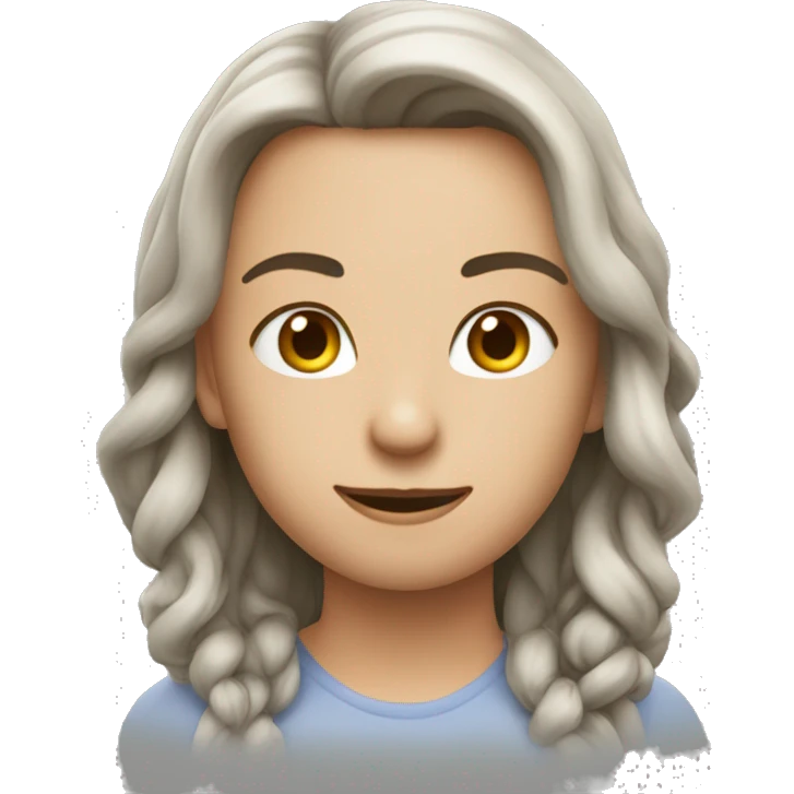 девочка с голубыми глазами и блонд волосами  emoji