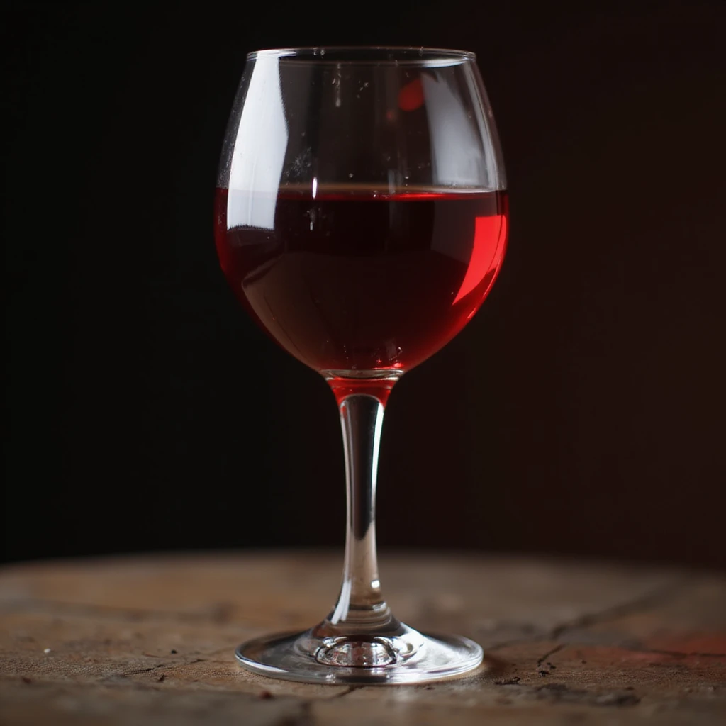 realistic glass of red wine, photorealistic style, transparent background emoji