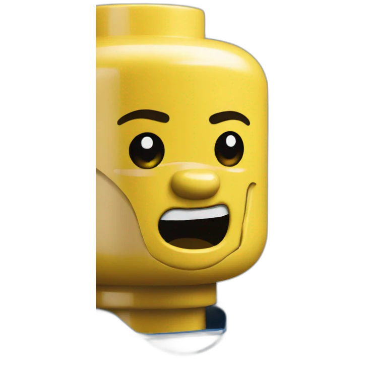 crying lego man emoji