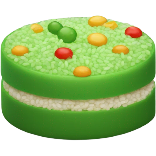 Green rice cake emoji