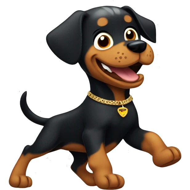 Dancing Rottweiler ￼ emoji