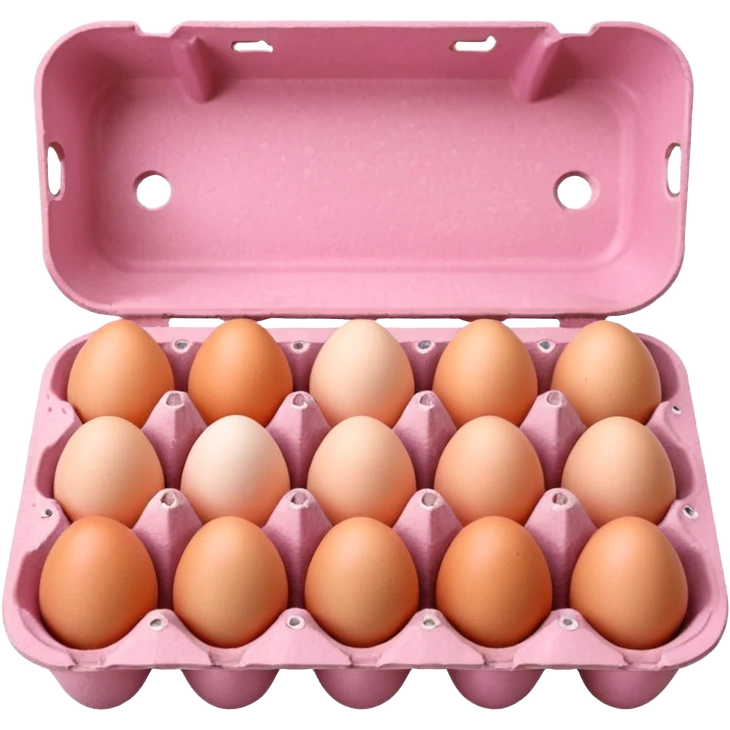 pink big egg carton emoji