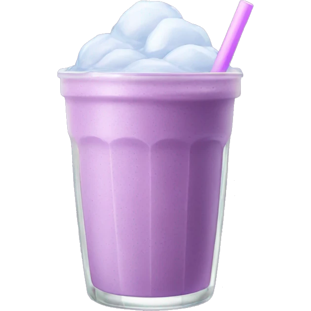 Light purple smoothie and ice emoji