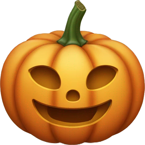 Happy pumpkin emoji