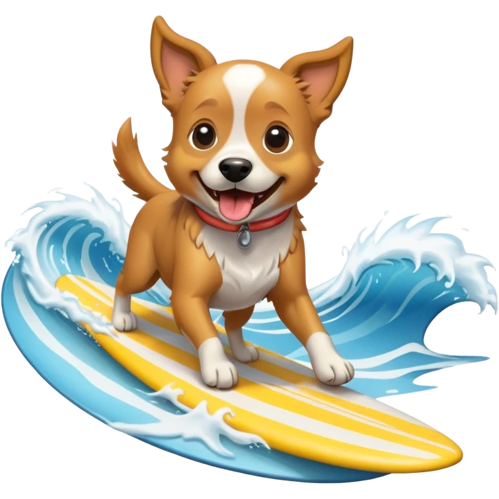 dog surfing emoji