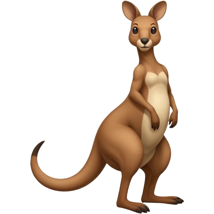 Kangaroo balancing on its tail emoji