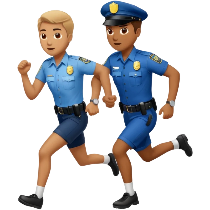 Hırsız polisi kovalıyor emoji