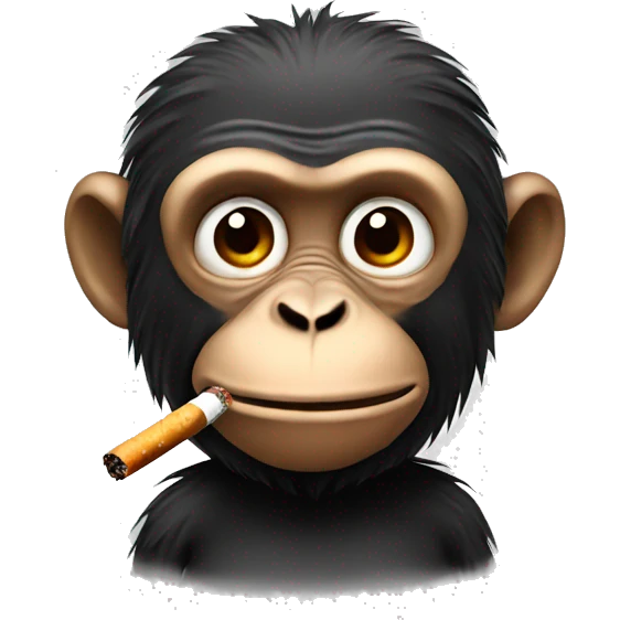 Monky with cigarette emoji