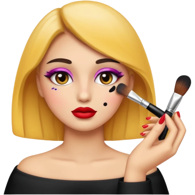 Putting on makeup emoji