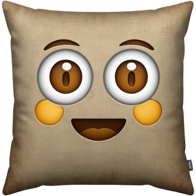 Old vintage brown greyish Pillow emoji