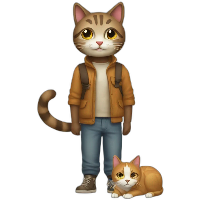 vagabundo con un gato emoji
