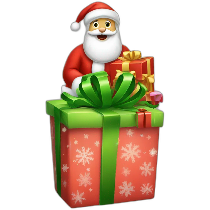 santa claus with alot of presents emoji