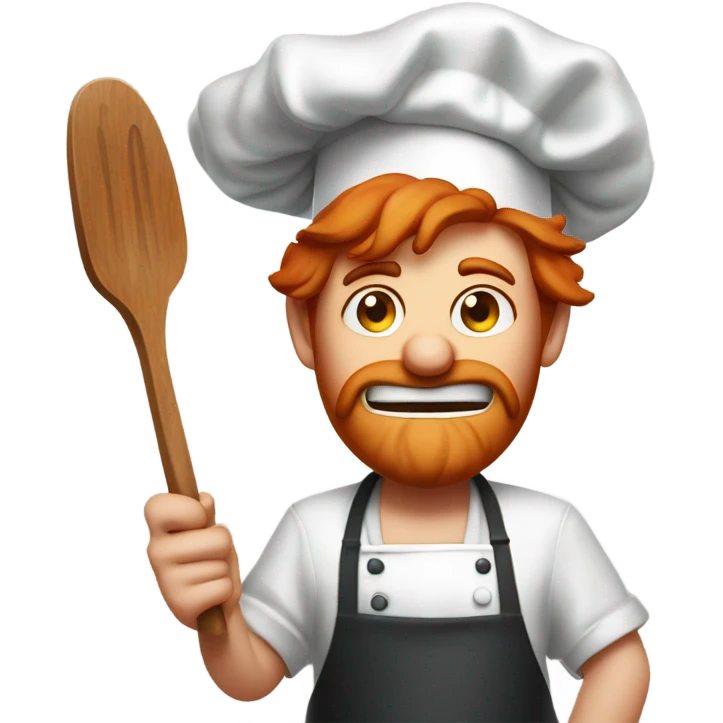 Mad red head chef emoji