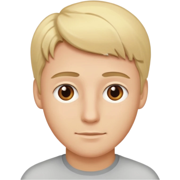 Blonde guy with brown eyes emoji