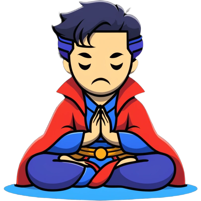 Doctor Strange in meditation pose floating emoji