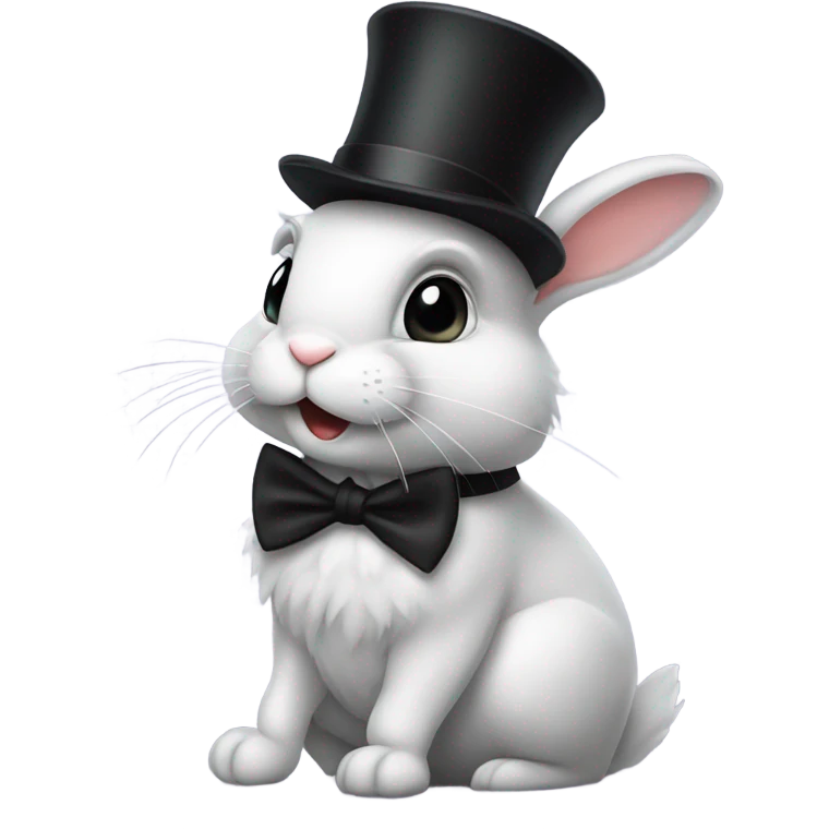 bunny in tophat emoji