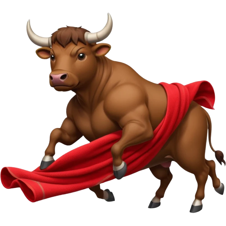 No more ephasis on the bull running past the red towel emoji