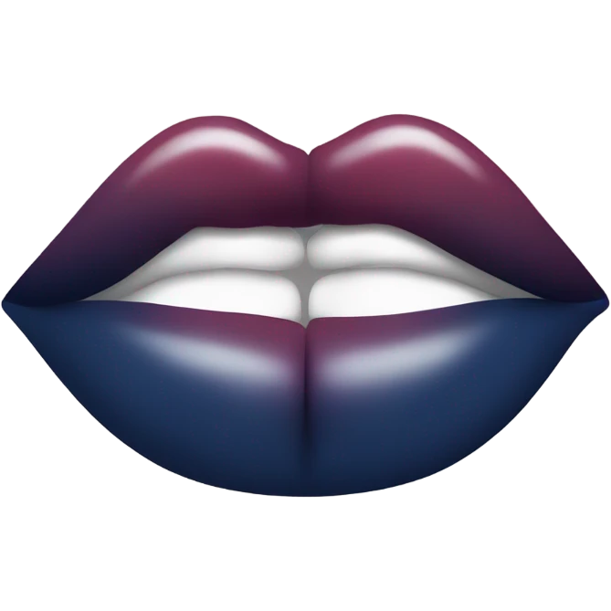 Navy blue kiss emoji
