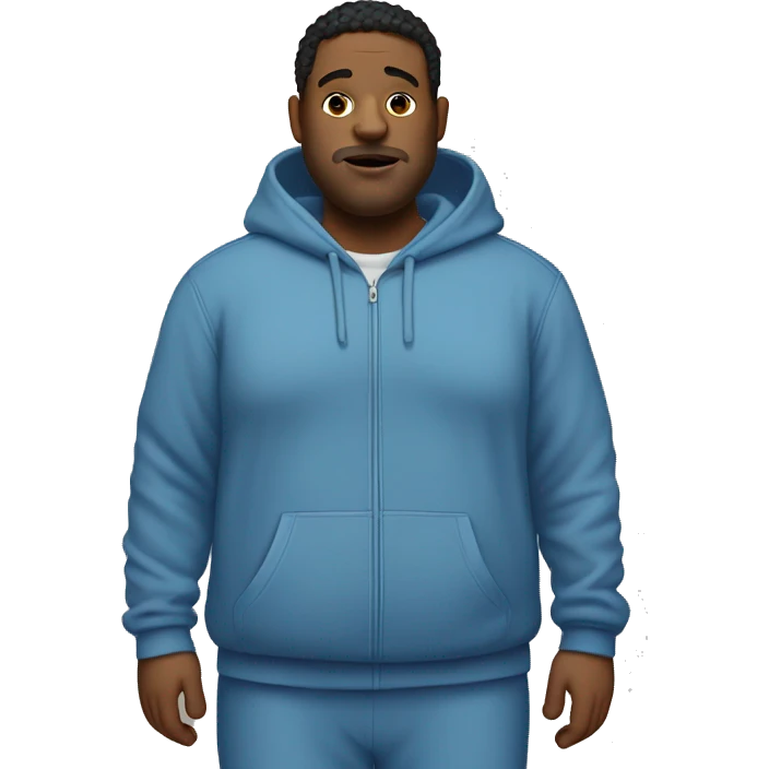 fat man in dirty blue sweatsuit emoji