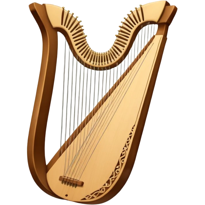 u shaped lyre with 3 strings in the middle emoji