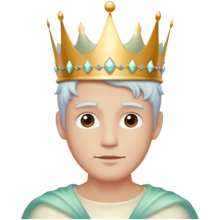 Fantasmas hombre con una corona emoji