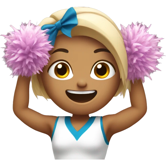 Cheerleader cheering emoji