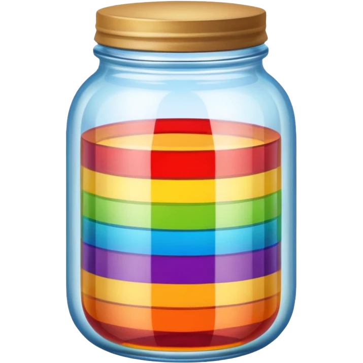 Rainbow Layered Jar	SRetro Ribbon Jar emoji