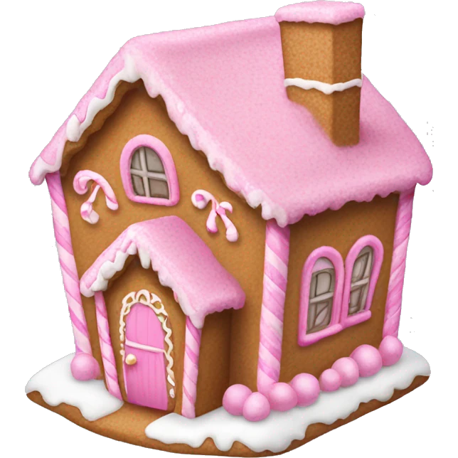 Pink gingerbread house  emoji