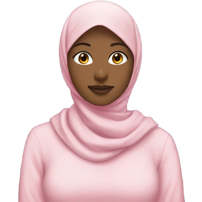 White Hijabi pink outfit emoji