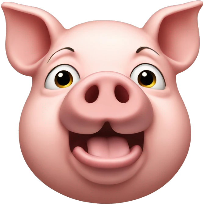 Smoking pig emoji