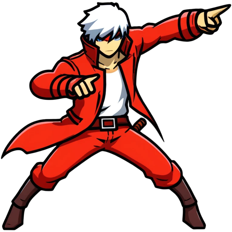Dante from Devil May Cry in fighting pose emoji